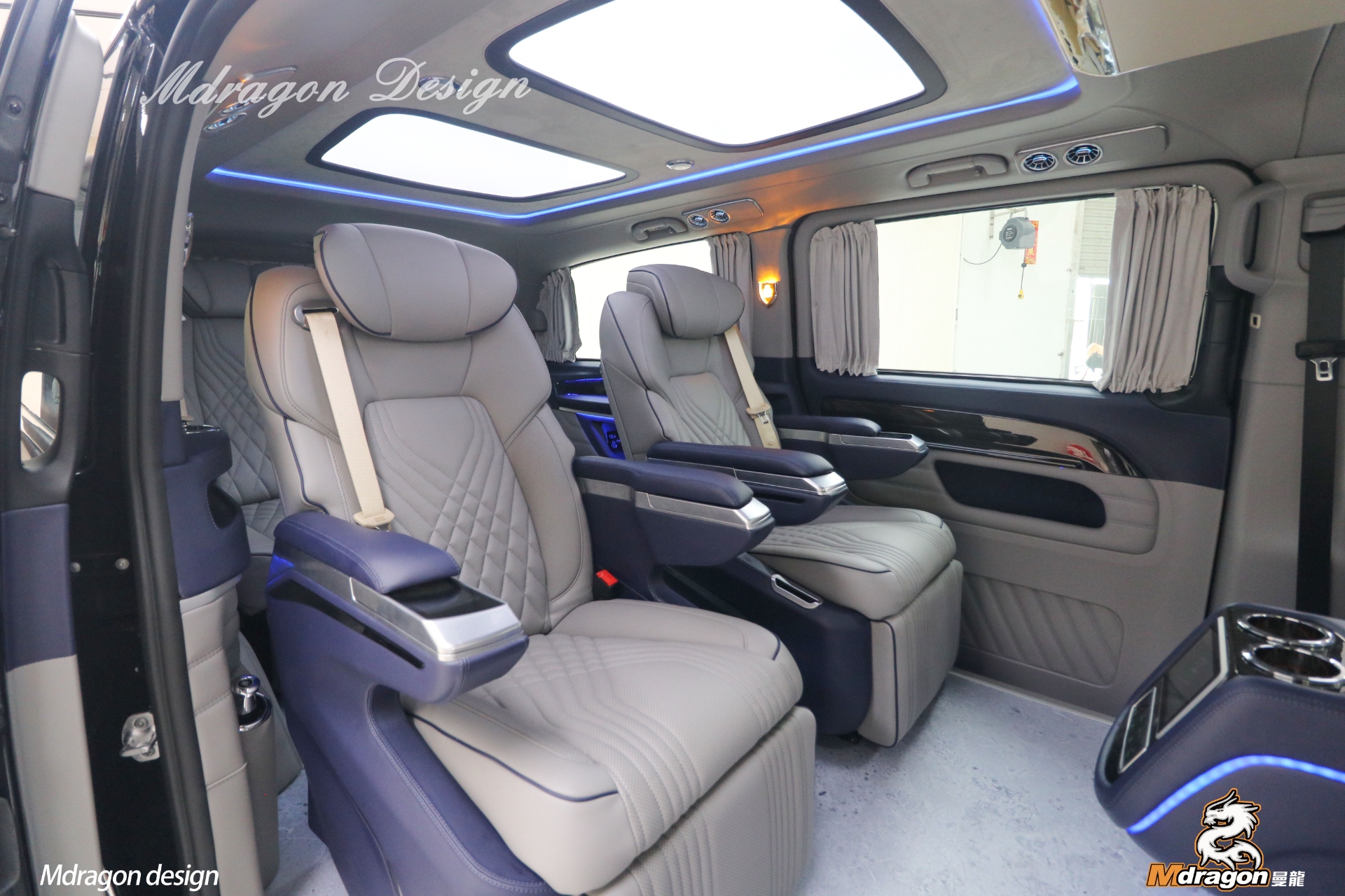 No.190 2015-2023 Benz Vito Grey& Blue Interior Double Doors