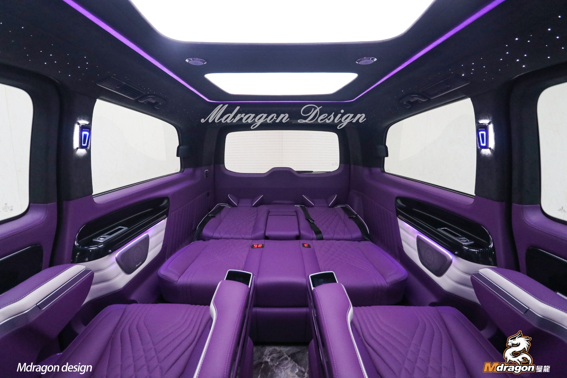 508 Benz Vito Interior Seats modification Double door Purple