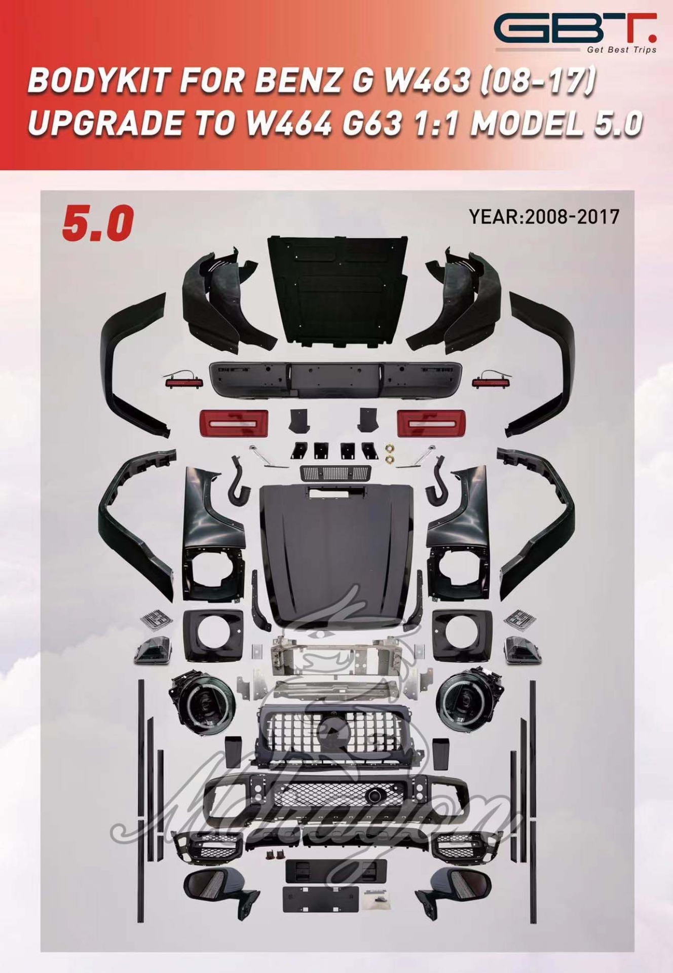 09-18 Benz G Class Modified 1:1 G63 surround