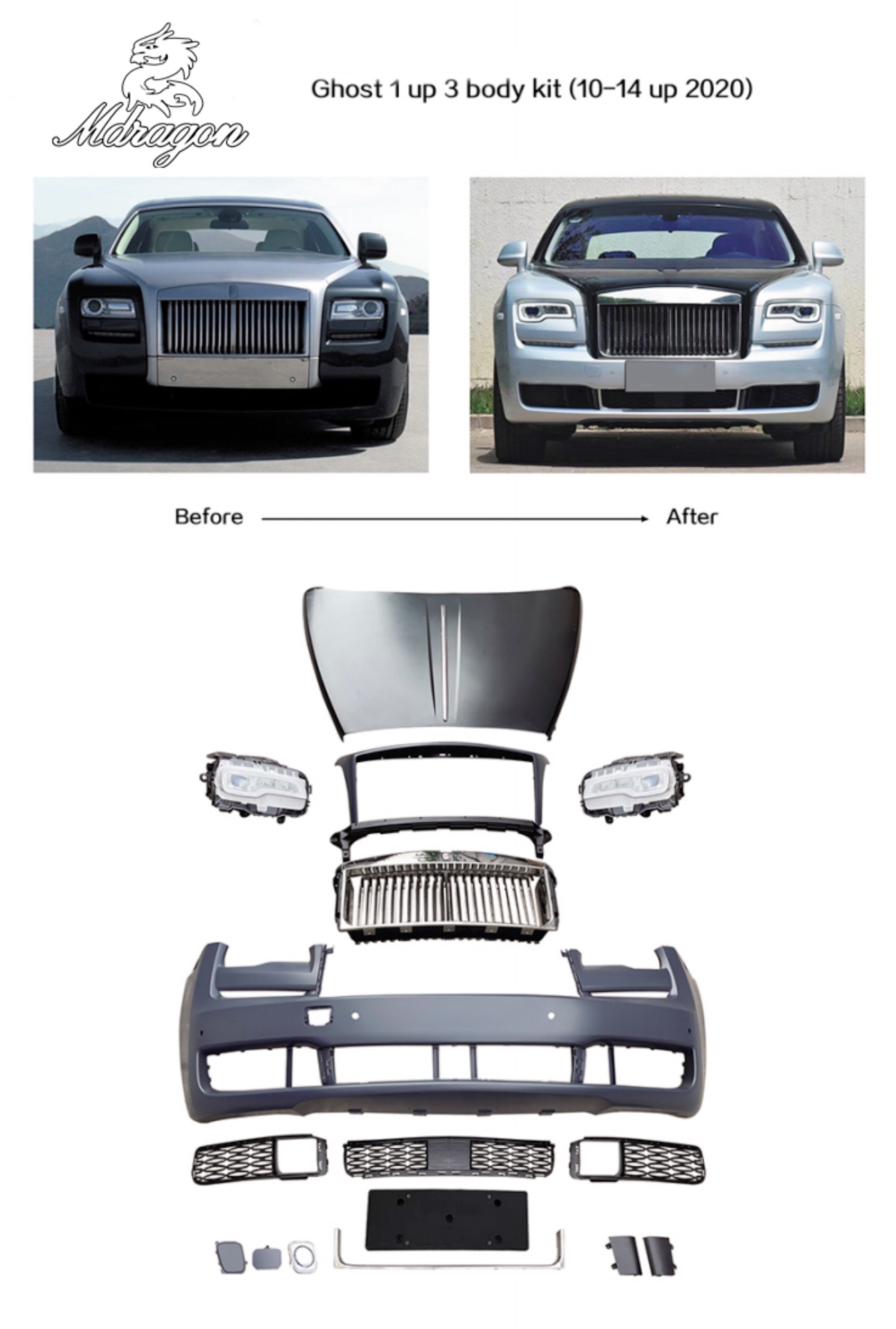 Ghost 1 up 3 body kit (10-14 up 2020)