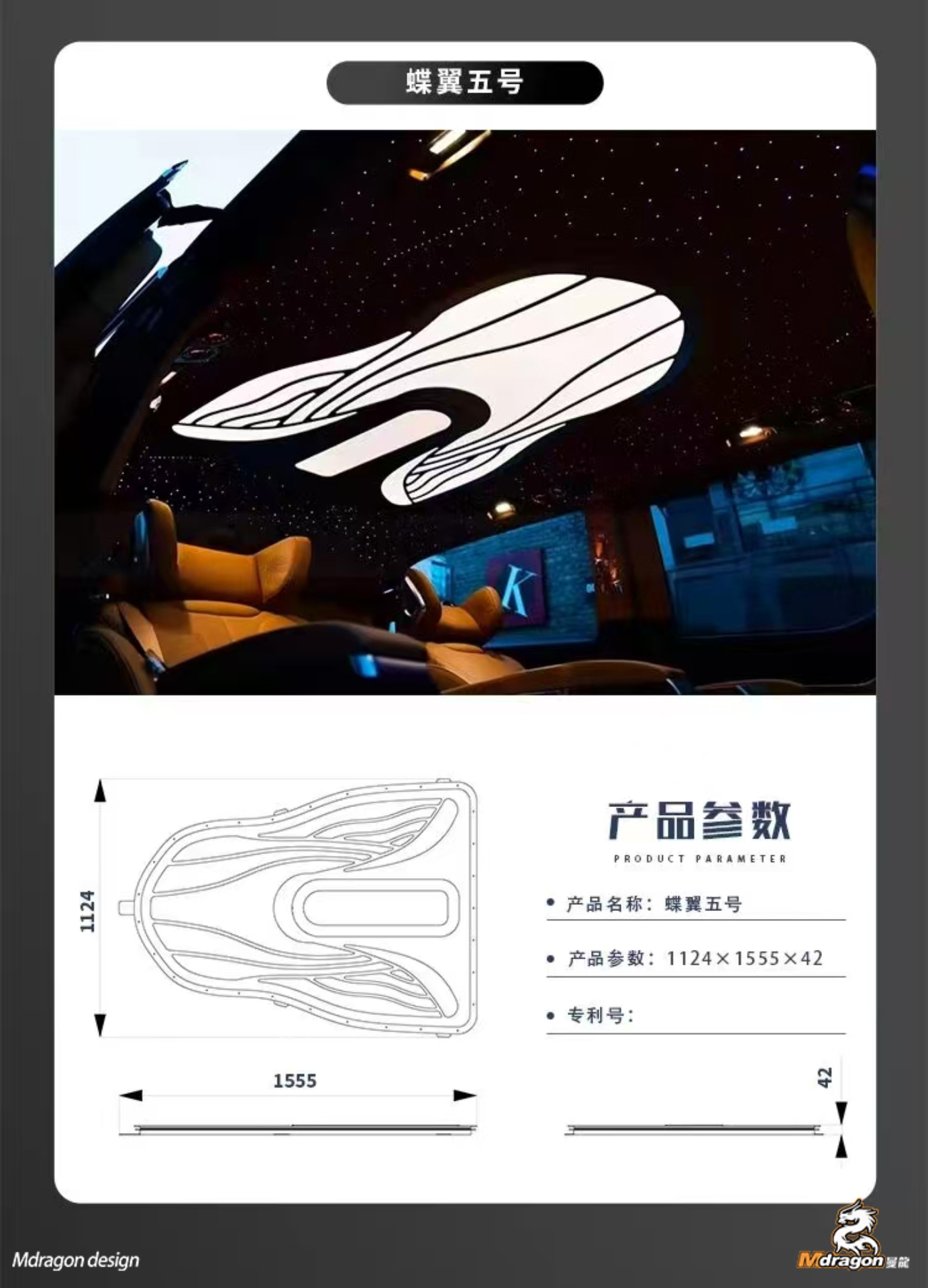Mdragon V class/ Vito Luxury Customized Roof Lights 6($730)